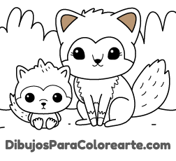Dibujos infantiles para colorear online para niños pequeños: Zorrito