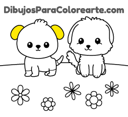 Dibujos de animales para colorear online para niños pequeños: Mascotas