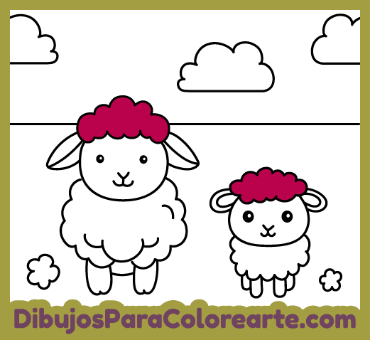 Dibujos infantiles para colorear online y gratis para niños y niñas: Ovejas