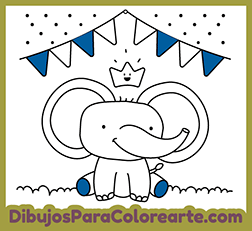 Dibujos para Colorear * Elefante