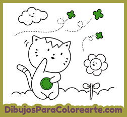 Animales para Colorear * Gato