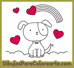 Dibujos de animales para pintar online: Perro