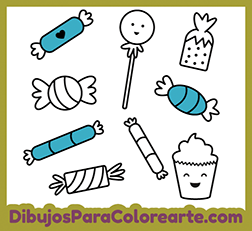 Dibujos para Colorear online * Caramelos