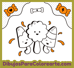 Dibujos de chupetines y paletas dulces para colorear