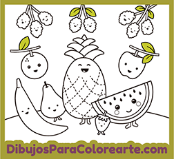 Dibujos de frutas para colorear