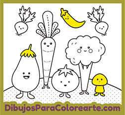 Verduras para colorear