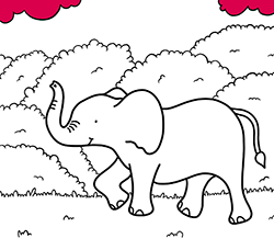 Elefante para colorear