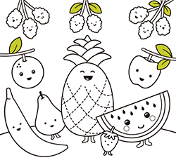 Dibujos de frutas para pintar