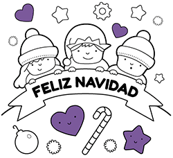 Feliz Navidad para colorear