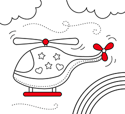Dibujo de helicóptero para colorear