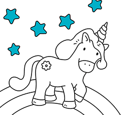 Dibujos para colorear unicornios. Pintar online o imprimir