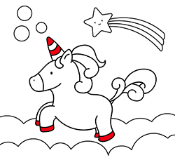 Dibujos para colorear unicornios. Pintar online o imprimir