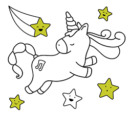 Unicornio para colorear online