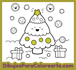 Dibujos de árbol de Navidad para colorear online o imprimir
