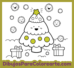 Árbol de Navidad para colorear online o para imprimir