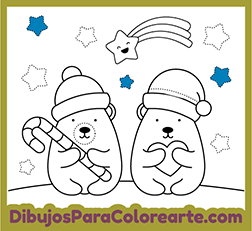 Dibujos para colorear fáciles de Navidad