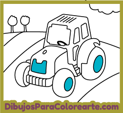 Colorear online o imprimir gratis y pintar. Dibujo infantil: Tractor