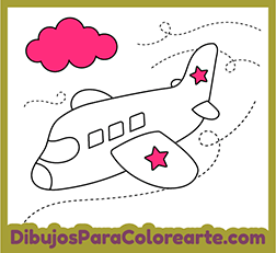 Dibujos para colorear avión