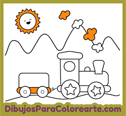 Dibujos para colorear tren