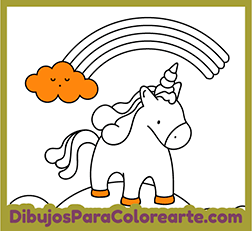 Dibujos para colorear Unicornios bellísimos