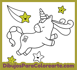Unicornio volador para colorear online o imprimir